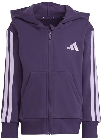 adidas Unisex Kids ESSENTIALS FULL ZIP HOODIE, aurora plum/powder plum, 6-7 Years