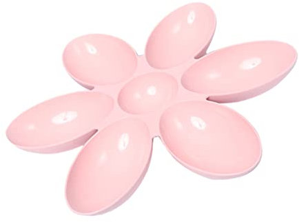 BELLIFFY Ciotola Per L'acqua A Forma Di Petalo Bacinella Rosa Per Animali Domestici Piccoli Contenitore Plastico Resistente All'usura
