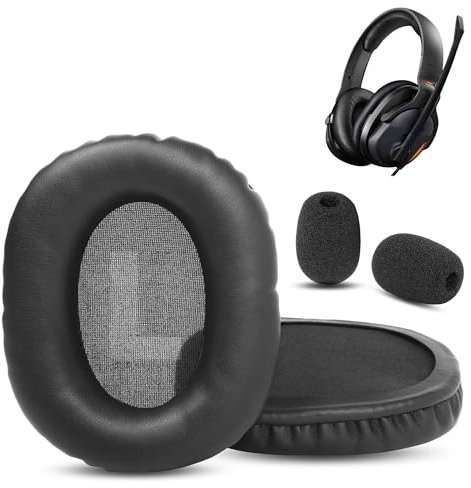 Khan Aimo Ohrpolster, HAIZEEN Ohrpolster kompatibel mit Roccat Khan Aimo Kopfhörer Ohrpolster Ersatzkissen (Proteinhaut/Memory-Schaum)