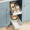 SOLEDI Pull Out Cabinet Organizer, Pull Out Drawer for Kitchen Cupboard, No Punch for Kitchen Cabinets, Bathroom Cabinet Organizer, Pantry, Slide Out Drawers Shelf Storage, 38.7 x 17.6 x 6.8cm