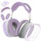 Coque en silicone pour écouteurs Airpods Max - Protection anti-rayures 3 en 1 pour coussinets d'oreille, oreillettes et bandeau (TPU violet)