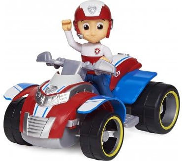 Coffret pour Pat Patrouille : Ryder avec Son Quad avec Roue Qui Tourne - Figurine et vehicule - Set Personnage avec Carte Tigre
