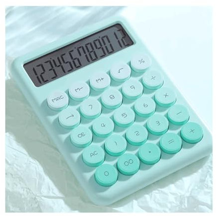 Portable Small Calculator Mechanical Keyboard Calculator Battery Calculator 12-Digit Office Calculator Portable Calculator Sensitive