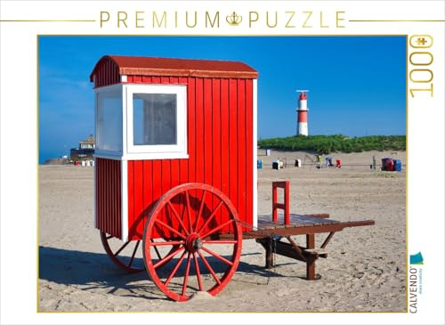 CALVENDO Puzzle Borkum Rot-Weiß | 1000 Teile Lege-Größe 64 x 48 cm Foto-Puzzle für glückliche Stunden