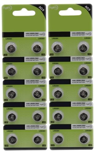 HINAYOSAN Pilas alcalinas de botón AG9/LR936/394, 10 unidades, 20 unidades, para relojes, pilas de botón de juguete