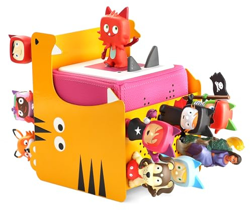 Xozoyo Tigerform Metall Magnetregal für Toniebox bis 35 Tonie Figuren | Platzsparend & ordentlich, Starker Magnet, rutschfest, Schnelle bohrfreie Montage, Abgerundete Kanten, kindersicher