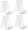 Operitacx 4 Pcs Acryl Literatur Display Racks Buch Stehen Notebook Halterung Foto Rack Bücherregal für Wohnzimmer Küche