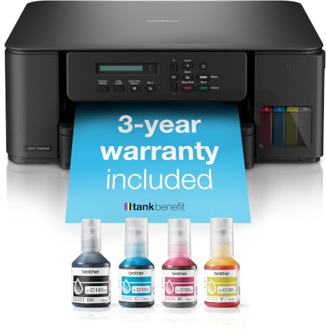 Brother DCP-T580DW Wireless, A4 Inkjet Printer | Tankbenefit | | 3-in-1 (Print/Copy/Scan) | Wi-Fi/USB 2.0 | A4 | 2-Sided Print | Photos | Inks Included | UK Plug