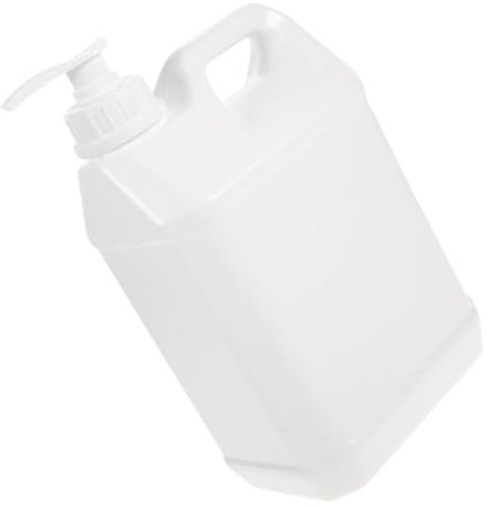 CLISPEED Bidon Distributeur à Pompe 3l en Plastique Blanc Bidons d'un Gallon avec Couvercle pour Gel Bain Shampooing Et Savonnette pour Utilisation Domestique Et Hôtelière