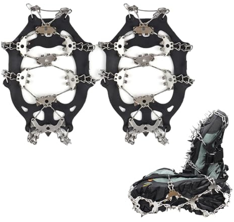 Schuhkrallen, Schuhkrallen Für Den Winter, Anti Rutsch Schuhspikes, Steigeisen Für Schuhe, Schuhspikes Für Schnee, Steigeisen Grödel Für Bergschuhe, Schuh Spikes Anti Rutsch, Mit 32 Zähne