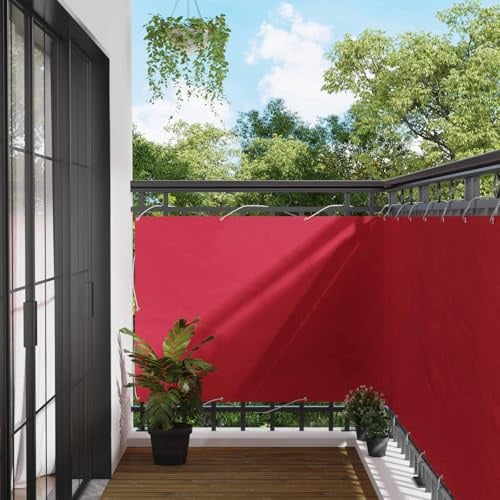 Kaloriko Protección visual para balcón, color burdeos, 120 x 300 cm, impermeable, resistente a los rayos UV, con ojales de aluminio, sombrilla impermeable, ideal para jardín, terraza, piscina y