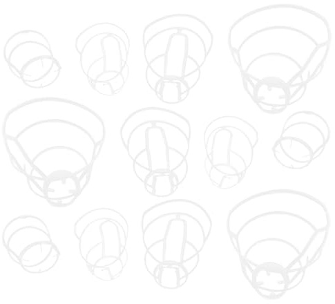 Filet de Perfusion 20 Pièces en Plastique Blanc, pour Flacons | 500 Ml, 250 Ml, 100 Ml, 50 Ml, 4 Spécifications, Usage Domestique, Réutilisable