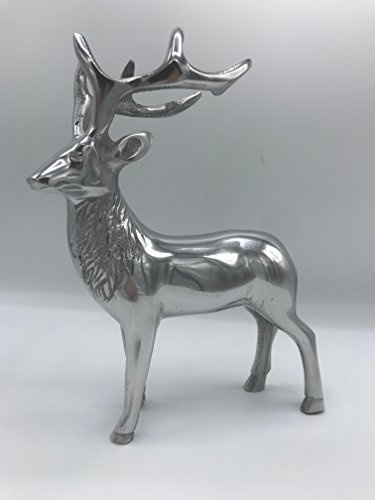 Hermann Bauer jun. Kollektion Figur Hirsch stehend mit Geweih (Silberglanz, Aluminium)