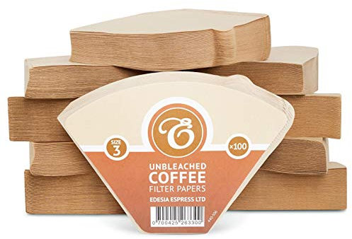 EDESIA ESPRESS - 1000 filtres à café coniques en papier - non blanchis - taille 3/102