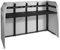 Vonyx DB5 Pro DJ Booth DJ Stand DJ - Tavolo da DJ, Pieghevole, in Alluminio, con Copertura Bianca e Nera, Materiale di Copertura: Lycra, Borsa inclusa, Carico Massimo: 80 kg