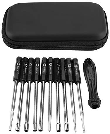 Fdit Vergaserverstellung-Set, Schraubendreher, Kartenwerkzeug, Splined, Pacman, Doppel-D-Einstellwerkzeug-Set, 10 Stück