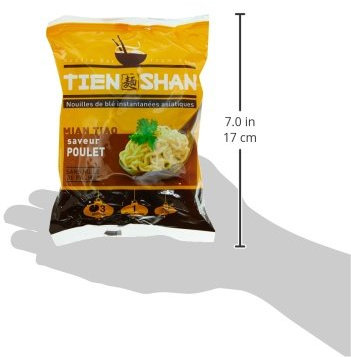 TIEN SHAN Nouilles de blé instantanées, Saveur Poulet, 85 g, Pour 1 personne