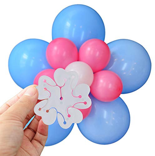 zooting 30 Stück Tragbare Blume Form Ballon Clips,Luftballons Zubehör Ballonverschlüsse für Verschluß Verbinder Ballon,Ballonkette Bogen Girlande Streifen für Geburtstags Hochzeit Party Dekoration
