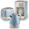 Ariete ARPK9 Retro Style Jug Kettle, 2 Slice Toaster and Filter Coffee Machine Set, Vintage Design, Blue