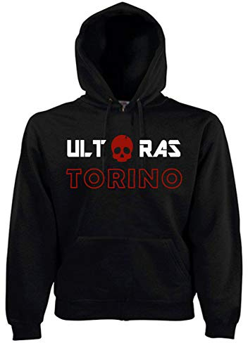 Felpa Ultras Ultras Torino Teschio Granata Tifosi Calcio - Clicca personalizza per Taglia
