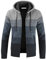 Uomo Moda Cardigan Giacca con Cappuccio Maglione Maglia Manica Felpa Lunga n zipRighe Caldo Invernale Outwear Tops Cappotti Cardigan con Cappuccio Giacca Maglione Uomo (XS, A Grigio Chiaro)