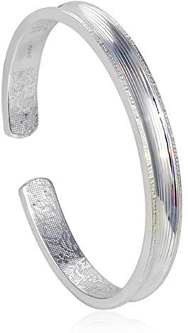 AKT Frau Silber Armband 999 Sterling Silber Charm Armreif Schmuck Verstellbares Armband öffnen