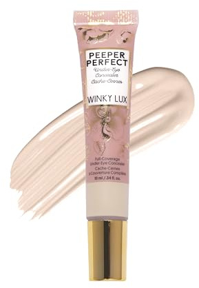 Winky Lux Peeper Perfect Under Eye Concealer, Makeup & Eye Brightener, Full Coverage Concealer for Dark Circles, Color Corrector & Eye Primer, With Collagen, Hyaluronic Acid & Vitamin E (Fair)