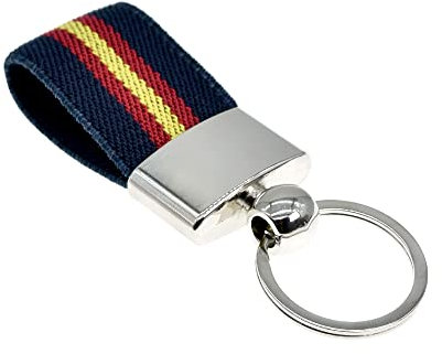 BDM - Llavero de tela azul con bandera de España para hombre y mujer - Azul