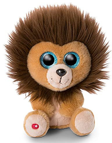 NICI 46950 Original – Glubschis Cliff 25 cm – Kuscheltier Löwe mit großen Augen – Flauschiges Plüschtier mit Glitzeraugen – Schmusetier für Kuscheltierliebhaber, braun/braun