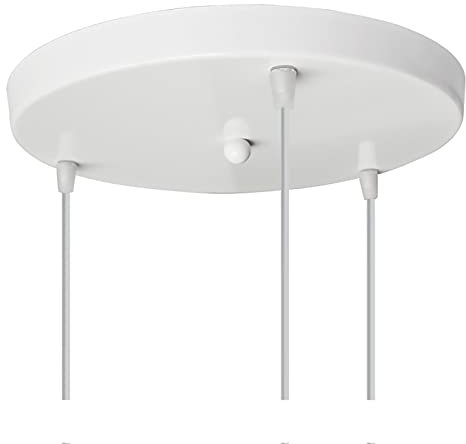 HSDKA Lustre Plafond Auvent-3 Trous Luminaires Pendentif Lampe Disque Base Ronde Plafond Plaque Base Suspension Accessoires D'Éclairage Blanc