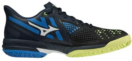 Mizuno Wave Exceed Tour 5 CC Tennisschuhe für Herren, Total Eclipse/NeoLime/Super Sonic, Größe 41