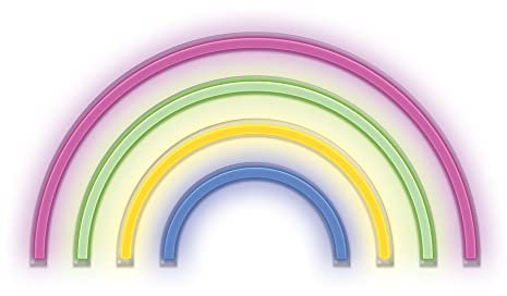 LED, Forever Light Neonlicht, Leuchtreklamen für Schlafzimmer, Kinderzimmer, Neonschild für Wand, Neon Gaming, Anime, Party Zubehör, angetrieben von Batterie oder USB Multicolor Rainbow Regenbogen
