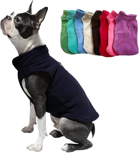 JACKO & CO Dog Fleece Vest Sweater w/Leash Ring, Black XXL (10.8-15.9 kg)