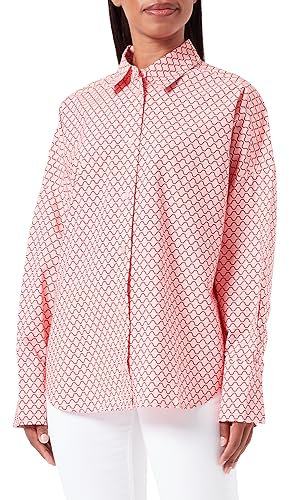 United Colors of Benetton Femme Chemise 5rdldq04x Chemise, Rose À Rayures Rouges 67t, XS