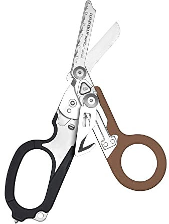 Leatherman Raptor Rescue - Notfall Klappschere mit Gurtschneider & Glasbrecher - Für Profis, Sanitäter, Feuerwehr - Coyote Tan/Schwarz - Mit Utility Holster