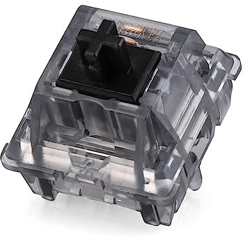 EPOMAKER Shadow Black 53gf Linear Mechanical Keyboard Switch, 30 Pieces 5 Pins Switch Set with POM Stem, Translucent PC Housing, for Gaming DIY Keyboard