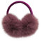 ZLYC Klassischer Damen Kinder Mädchen Verstellbarer Winter Ohrenschützer Ohrenwärmer mit Molton-Haarreifen(Großes Violett)