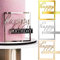 Kryzalite® 3 Stück Happy Birthday-Kuchenaufsätze, Spiegel-Acryl-Randdekoration, um der Geburtstagstorte Glanz zu verleihen, Atmosphäre schaffen (Gold, Silber, Roségold)