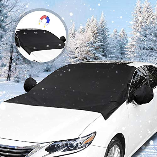 UQTUKO Copri Parabrezza per Auto, Protezione Parabrezza Auto Magnetico Antigelo per Parabrezza Anti UV Antighiaccio Telo Antipioggia Copri Parabrezza Adatto la Maggior Parte dei Veicoli