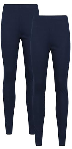 Mountain Warehouse Talus Womens Baselayer Pants - Multipack Ladies Leggings, Isotherm, Warm - Best for, Skiing, Snowboarding Navy (2 Pack) Women's Size 8