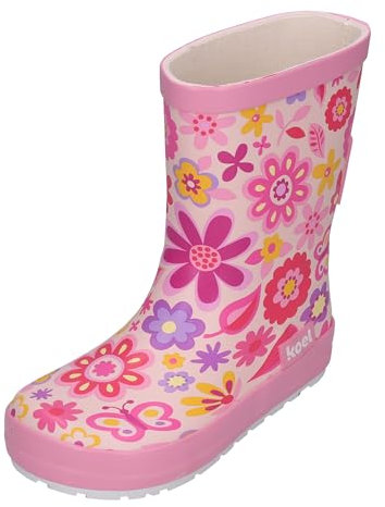 KOEL Barefoot - Gummistiefel WELLIE BARE MULTI fuchsia flowers, Größe:33 EU