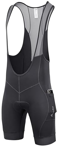 Przewalski Herren Radträgerhose Gepolstert Atmungsaktiv | Coolmax 3D-Polster ca. 8h, 4-Wege-Stretch, Silikon-Beinabschluss, Rennrad & MTB