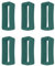 Lot de 6 Boucles de Bracelet de Montre en Silicone Compatible avec Fossil Gen 5 Carlyle HR/Garrett HR/Julianna HR, 22mm Boucle Montre Remplacement de Montre Support de Retenue, Vert