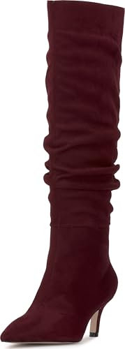 Jessica Simpson Stivali da donna Naevy Mid Polf, Ciliegia scura., 37.5 EU