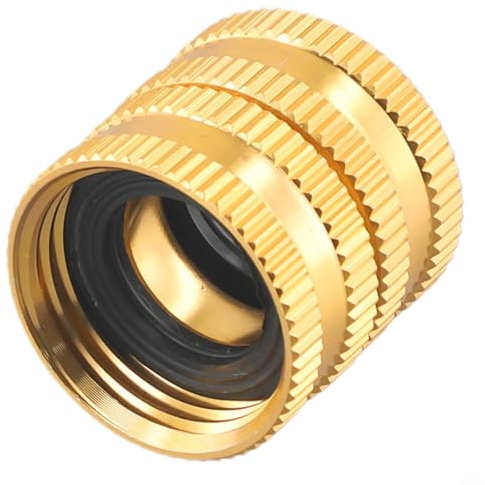 Raccord de tuyau d'arrosage en laiton robuste, femelle vers femelle, installation rapide