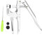 Outbit Pince à bouton-pression en métal, pince à boucle, outils professionnels pour desserrer rapidement les boucles ménagères T3/T5/T8 Boutons pression Outils d'installation pour couture DIY Création