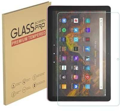 HYGMOCC Diseño para Amazon Kindle Fire HD 10 2023/2021/Fire HD 10 Kids Pro/Fire HD 10 Plus Protector de pantalla de vidrio templado, anti arañazos, libre de burbujas, alta definición (1 pieza)