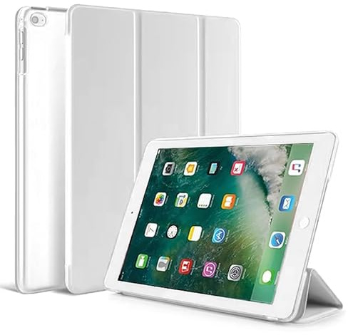 [SU] iPad 6th 5th Generation Case iPad 9.7 Inch Case 2018 2017 iPad Air Case iPad Air 2 Case Smart Folio Stand Protective With Back Cover Auto Wake Sleep (White)