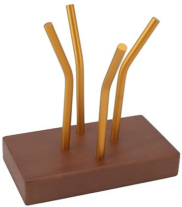 Kaffeefilterhalter, stabile Unterstützung, dekoratives Kaffeefilterpapier-Aufbewahrungsregal, Walnuss-Kupfer