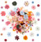 Kunstblumen Köpfe, 120 Stücke Kunstblumenstrauß Mini Künstliche Blumendeko Blütenköpfe Groß Seidenblumen Zum Basteln ür Tortendeko Hochzeitsdeko DIY Basteln Scrapbooking Party Home Handwerk Deko-Rosa